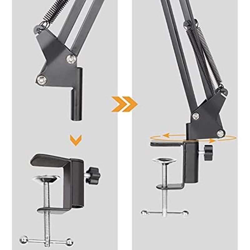 Pedestal Suporte Mesa Bra O Articulado Para Microfone Studio