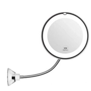 Espelho 360 graus de rotação 10 vezes ampliação com suporte