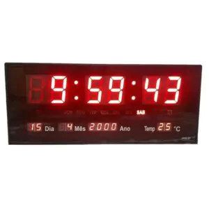 Relogio de parede Led digital data calendário - Imagem 4