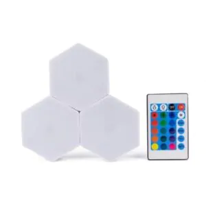 Kit 3 lâmpadas luminária led sem fio RGB touch de encaixe